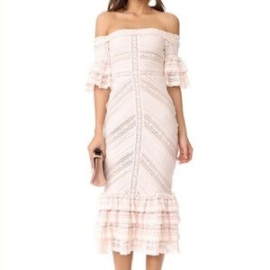 Cinq A Sept Naya Pink Lace Dress - US 0